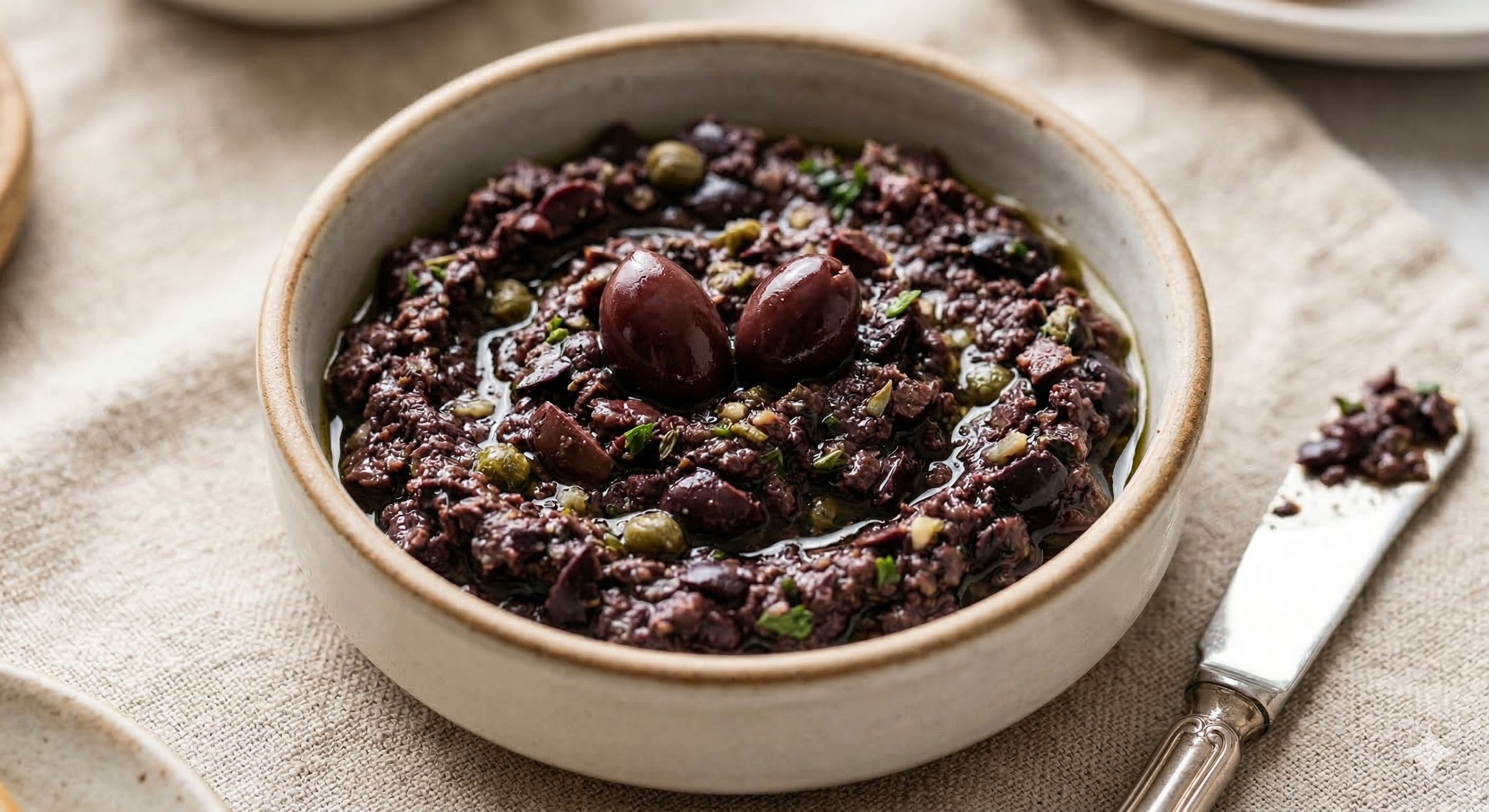 Schwarze Oliventapenade