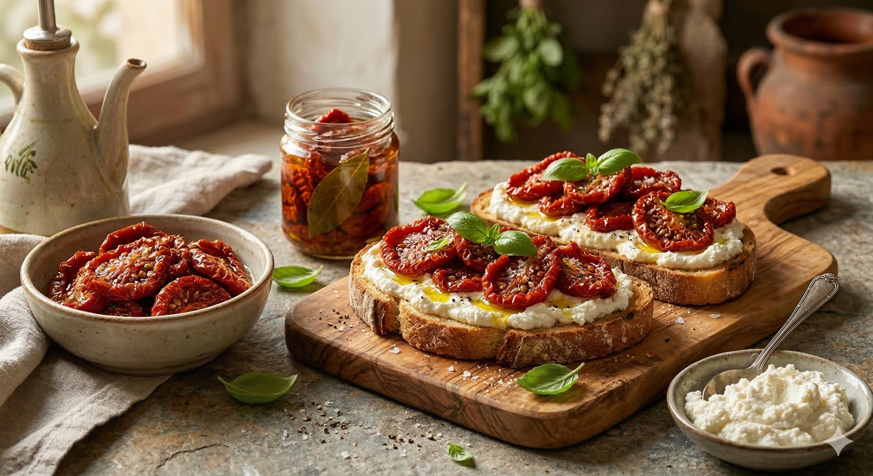 Sonnengetrocknete Tomaten & Ricotta