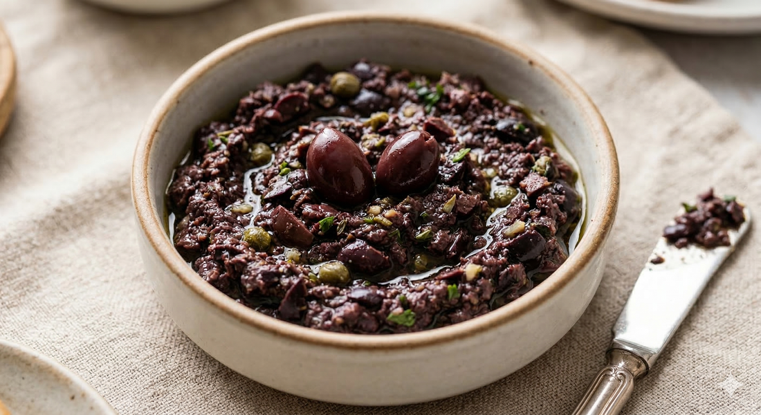 Schwarze Oliventapenade