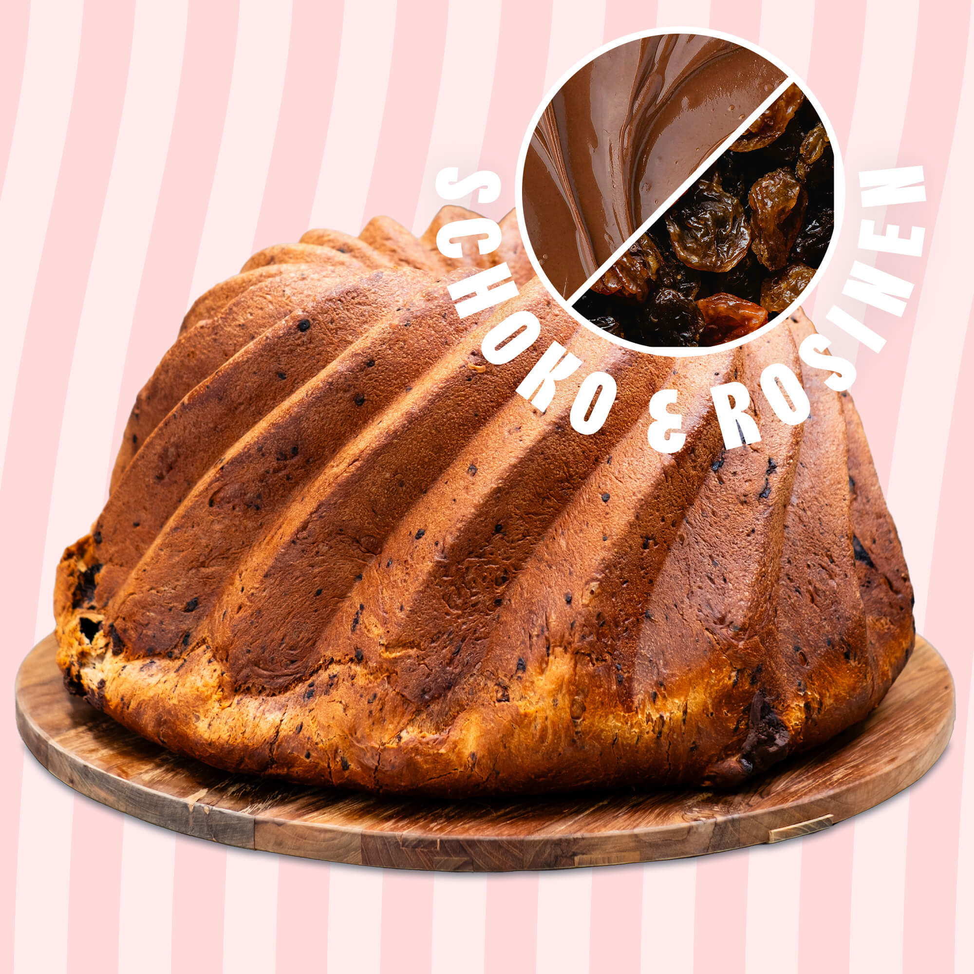 Riesengugelhopf mit Schokolade und Rum-Rosinen